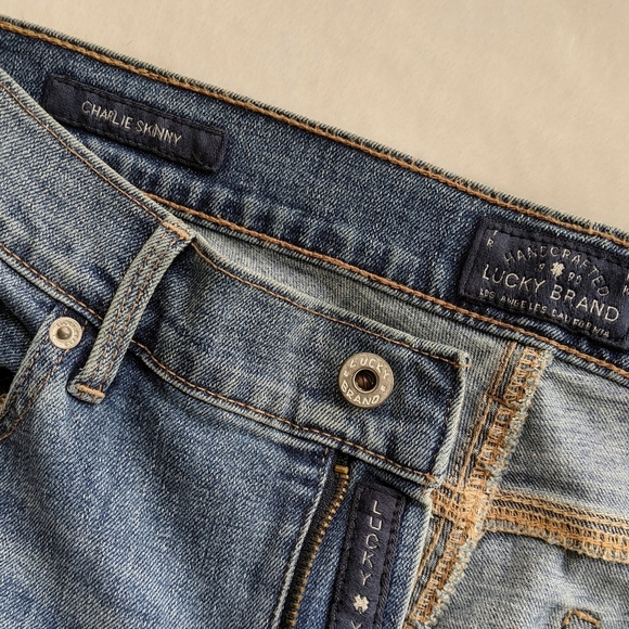 Lucky Brand Charlie Low Rise Skinny Ankle Jeans Stretch Denim Blue 12/31 NWT - Picture 14 of 16